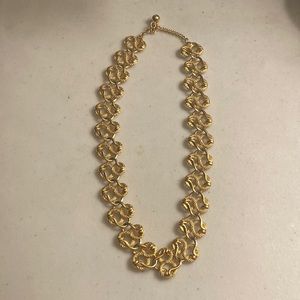 Napier 18” interlocking link gold brass necklace